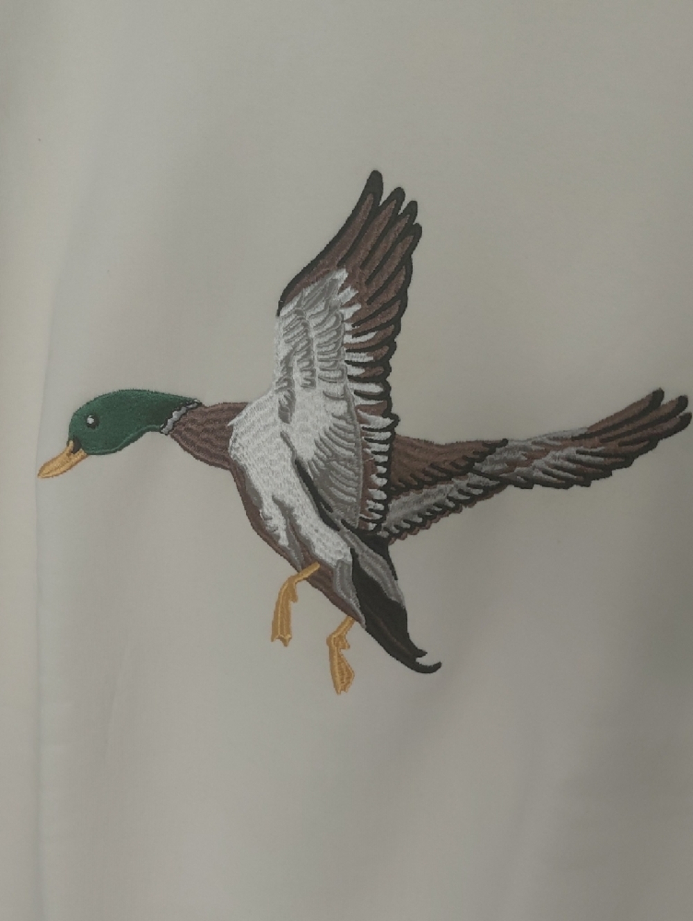 Zara Cream Crewneck Sweater with Embroidered Duck - Picture 4 of 7